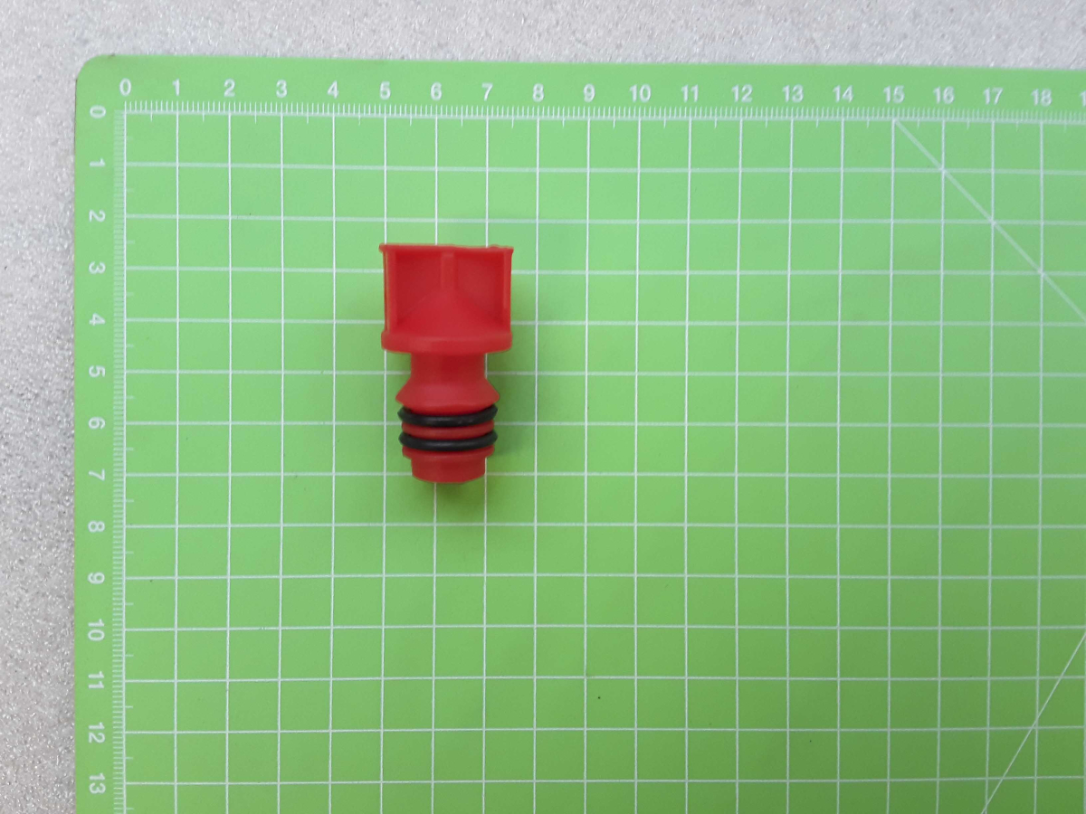 Zipper Maschinen Ersatzteil passend zu ZI-COM100-2V Ölverschlussstopel *rot*