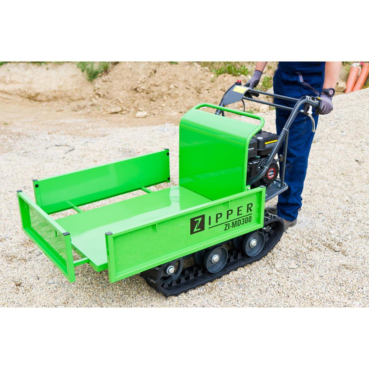 Zipper Maschinen ZI-MD 300 Miniraupendumper inkl. Räumschild Minidumper Schubkarre